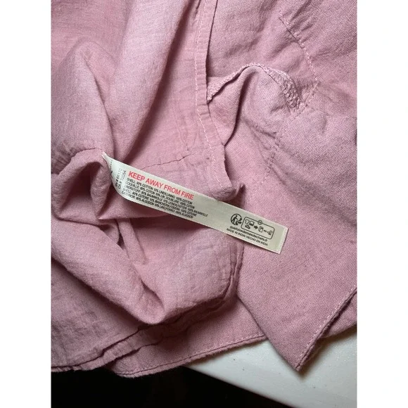 Free People Button Front Midi Dress Sleeveless Casual Pink L - Picture 7 of 11